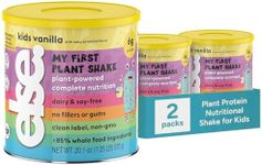 Else Nutrition Plant-based Kids Protein Shake Powder for Ages 2-12. Dairy-free First Kids Complete Nutrition Shake with plant protein and 25 Vitamins & Minerals, Vanilla, 2- Pack