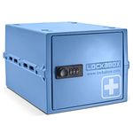 Lockabox One™ Medi Blue | Premium Lockable Medicine Box | 10 Litre Lightweight & Hygienic Combination Lock Box | BPA-Safe