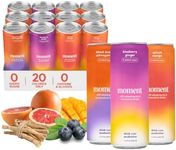 Moment Botanical Water STILL - Healthy & Natural: Hibiscus Dragon Fruit, Blood Orange, Lemon L-Theanine and Ashwagandha for Zen & Stress Relief. No Caffeine or Added Sugar. Keto. 24 Cans