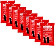 TONYKO Emergency Fire Blankets, Flame Retardant Protection and Heat Insulation Designed for Kitchen,Fireplace,Grill,Car,Camping(White(8PACK))