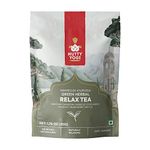 Nutty Yogi Green Herbal Relax Tea | 50g | Chai with Herbs I Relax and Destress I Unique Recipe I 100% Natural I Hibiscus, Valerian Root, Arjun Bark, Nettle I Herbal Tisane