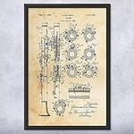 Framed Clarinet Print, Musician Gif
