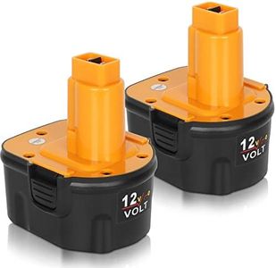 Akkopower 2Pack 12V 4.5Ah Ni-Mh Battery for Dewalt DW9071 DW9072 DC9071 DE9037 DE9071 DE9072 DE9074 DE9075 152250-27 397745-01,Replace Battery Compitable with Dewalt 12 Volt Cordless Power Tools