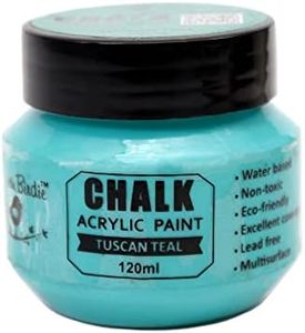 Little Birdie Home Decor Chalk Paint Tuscan Teal - 120ml |Chalk Paint for Wood Furniture, Wall, Home Decor, Glass, Terracotta Pots & Acrylic Chalk Paint | Multi Surface Paint