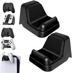 PlayVital 2 Pack Universal Game Controller Wall Mount for ps5 & Headset, Wall Stand for Xbox Series Controller, Wall Holder for Switch Pro Controller, Dedicated Console Hanger Mode for ps5 - Black