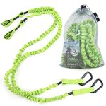 Gradient Fitness 2 Pack Kayak Paddle Leash, 5-8 Feet Stretchable Paddle Strap with Carabiner Secure Leash Lanyard Rope for SUP Kayak Canoe Paddle Fishing Pole Rod