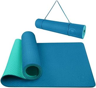 IUGA Yoga Mat Non Slip Textured Surface, Reversible Dual Color, Eco Friendly Yoga Mat with Carrying Strap, Thick Exercise & Workout Mat for Yoga, Pilates and Fitness (72"x 24"x 6mm )