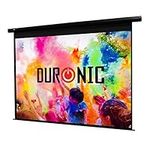 Duronic Projector Screen EPS115 /169 Electric Projection Screen Size: 254.5 x 143cm 16:9 Ratio Home Cinema School Wall Ceiling Mountable 3D UHD 4K