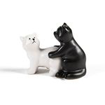 BigMouth Inc Cats Salt & Pepper Shaker Set, Hilarious Novelty Kitchen Decor and Funny Gag Gift for Animal Lovers, Ceramic Cat Shakers for Salt and Pepper