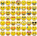 Laywvco 50 Pack Emoji Magnets for Refrigerator Funny Fridge Magnets Cute Magnets for Whiteboard Locker Decorative Magnets - Magnets for Office and Kitchen Gifts for Lady and Emoji Enthusiasts