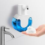 Automatic Foaming Soap Dispenser with 4 Level Adjustable Foam, 420ml Touchless Wall Mount Soap Dispenser, USB Rechargeable Waterproof Hand Soap Dispenser for Bathroom Kitchen