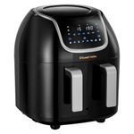 Russell Hobbs Dual Basket Air Fryer [2 x 4.25L baskets, 8 pre-set cooking functions, SmartSync setting so foods finish at the same time, 2 Non-stick crisper plates included] 27290s