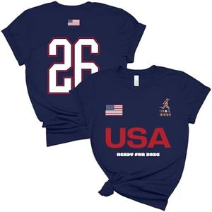 World Soccer 2026 USA T-Shirt Men Women Cup Tournament International Football Fan Tee National Team Supporter Top White