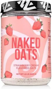 Naked Oats - Strawberry Cream Overnight Oats, 20g Grass-Fed Protein, Gluten-Free Oatmeal Instant Breakfast or Shake, High Protein Oatmeal, High Fiber Breakfast Shake, Non GMO, No Soy - 12 Servings