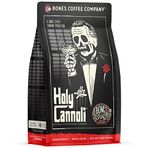 Bones Coffee Company Holy Cannoli Whole Coffee Beans Cannoli Flavor, Low Acid Flavored Coffee, Made with Arabica Coffee Beans, Medium Roast Gourmet Coffee, Coffee Lover Gift Ideas (12 oz)