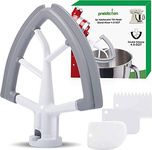 4.5-5 Quart Flex Edge Beater for KitchenAid Tilt-Head Stand Mixer-Flat Beater Blade with Silicone Edges Flex Edge Bowl Scraper (Grey)