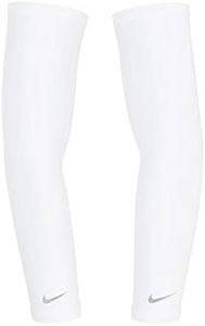 Nike Lightweight Running Sleeves (S/M,White/Silver)