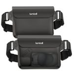 Lamicall IPX8 Waterproof Pouch Bag - 2 Pack [Adjustable Elastic Waist Strap] Waterproof Fanny Packs, Large Capacity Waterproof Phone Pouch, Dry Bags Waterproof for Beach, Kayaking, Swimming, Boating