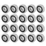 20Pcs Deep Groove Bearing High Speed Ball Bearings 16×5×5mm 625RS Bearings Replacement for Skateboard Wheels and Inline Wheels