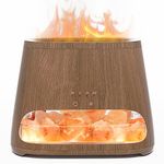 SALKING 2-in-1 Himalayan Salt Lamp Diffuser, Ultrasonic Aromatherapy Diffuser, Aromatherapy & Himalayan Salt Therapy, 100% Pure Himalayan Salt, Essential Oil Diffuser with Ambient Glow, 150ml (Dark)