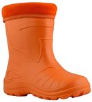 Ultra Light EVA Kids Girls Wellington Boots Rainy Snow Wellies Very Warm Liners (2 UK 35 EU - 22cm, Orange)