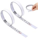 2 Pack Left to Right Measure Tape with Adhesive Backing,39'' Metal Self-Adhesive Measuring Tape Sticky Measure Tape Double Scale Sticky Tape Measure Workbench Ruler for Woodworking,Saw,Drafting Table