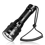 Wolfway Diving Torch, Scuba Diving Light Rechargeable, Underwater Flashlight Dive Torch, 2000 Lumens 80 Meters Submersible Lights