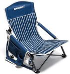 ENAVANT Portable Folding Beach Chair: Chaise de Plage, Compact Lawn Chairs, with a Cup Holder and Carry Bag Included.