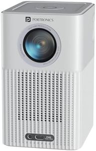 Portronics Beem 500 Smart Projector with 8K Support & 1080p FHD Native, 6700 Lumens, Auto Focus & Keystoning, Bluetooth, Wi-fi, 16W Speaker (White)
