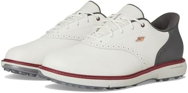 Skechers Men's Prestige Slip-in Arch Fit Golf Shoe Sneaker, Naturay Gray Spikeless, 10.5 Wide