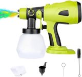 Cordless Paint Sprayer for Ryobi 18V Battery, Handheld HVLP Electric Paint Spray Gun with 4 Nozzles 1000ML Container for Walls Fence DIY House Home Painting