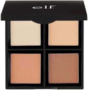 e.l.f. Cream Contour Palette, 4 tonalità, facile da applicare, sfumabile, modulabile, illumina, contorna, scolpisce, definisce, abbronza, compatto, per tutto il giorno, da viaggio, 12 g (0,43 oz)