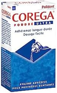Polident Corega Ultra Adhesive Powder, for Partial or Complete Dentures, Zinc Free Adhesive Powder, All Day, 40 g