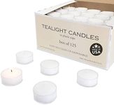 Royal Imports Tea Light Candles, Clear Plastic Cup Unscented TeaLights, 5 hours Long Burn Time for Wedding, Holiday, Birthday, Parties, Home Decor, 125 Pack