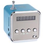 ULTECHNOVO Td-V26 Mini Digital Speaker Wireless Music Player Stereo Speaker MP3 MP4 Music Player for Computer Mobile Phone Support for Micro SD/Card/U Disk, Blue