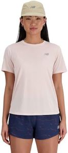 New Balance Women's Athletics T-Shirt, Quartz Pink Heather, Large