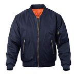 MAGNIVIT Men's Casual Winter Warm Thicken Military Jacket Quilted Puffer Bomber Jacket Navy Blue