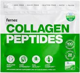 Hydrolyzed Collagen Peptides Supplement for Women & Men - Joint, Hair, Skin & Nails Support - Grass Fed Type I & III - Keto, Paleo - 28 Servings, 9.88 oz, Unflavored Powder