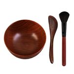 Colcolo Set of 3 DIY Wooden Mixing Bowl Set, silicone brushes, soft and pliable