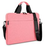 MicaYoung 14-15 Inch laptop Shoulder Messenger Bag Carrying Case Briefcase Slim Protective Computer Sleeve with Handle Strap Pocket for MacBook Acer ASUS HP Surface Dell Chromebook, Pink