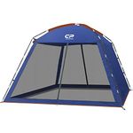 CAMPROS CP Screen House Room with 1 Side Wind/Sun Panel Canopy Tent Camping Tent Screen Shelter Gazebos for Patios Outdoor Camping Activities, 10'X10'X86in(H) - Blue