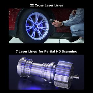 Creality CR-Scan Raptor Pro 3D Scanner – 22+7 Blue Laser, 0.02mm Accuracy, 60fps Full-Color Handheld for Windows/macOS