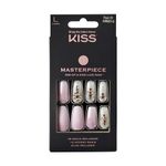 KISS Masterpiece One-Of-A-Kind Luxe Manicure, Kitty Gurl, Long Length Coffin Fake Nails, Includes Nail Glue, File, and 30 Nails with 12 Accent Nails