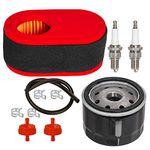 HIFROM 951-12260 Air Filter Pre Cleaner Oil Fuel Filter Line Spark Plug Tune Up kit Replacement Replacement for MTD Huskee LT3800 LT4200 Craftsman LT1500 LT3800 R1000 T1200 Lawn Tractor Mower