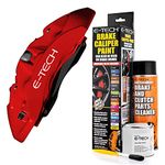 Netagon Car Brake Caliper Quick Drying High Performance Temperature Rating 220 C Paint Kit Set (Red)