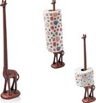 Giraffe Paper Towel Holder for Kitchen or Decorative Toilet Paper Stand for Bathroom - Unique Antique, Vintage, Whimsical Animal Design Roll Dispenser for Home Decor