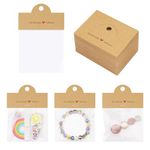 joycraft Jewelry Package Bags for Small Businesses, 100PCS Jewelry Packaging Bags for Selling, Clear Jewelry Bags Set for Earrings, Bracelets, Jewelry（Brown)