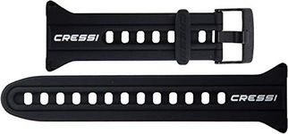 Cressi Watch Strap for Watch-Style Dive Computer, Black/White