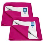 Mee Mee Breathable & Total Dry Sheet Protector Mat (Rani Pink) Pack of 2