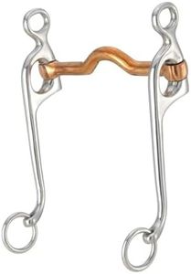 Tough 1 Kelly Silver Star Stainless Steel Swivel Cheek Copper Low Port Mouth Bit, Other, 5